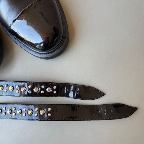 Dr Martens Swarovski Crystal Strap Boot Womens 8 Black Rare Limited Edition - Picture 10 of 16